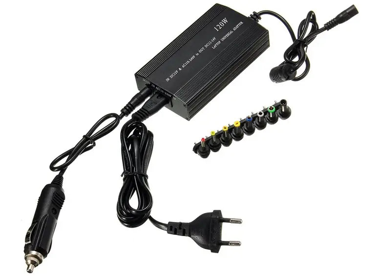 Универсално Зарядно за Лаптоп 120W с USB и Адаптер