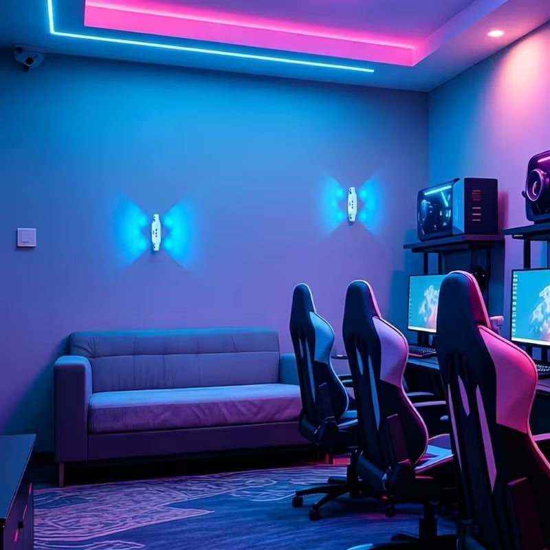 RGB LED Стенна Лампа с Двоен Светлинен Ефект
