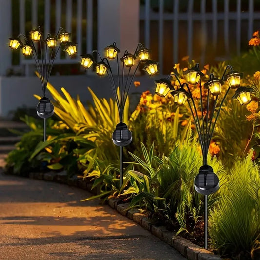 Соларни LED градински фенери със 6 светлини