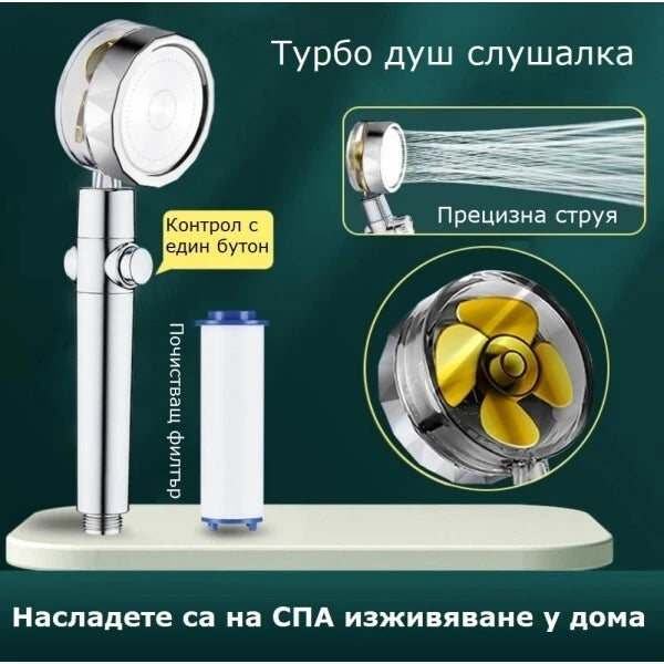 Турбо Душ Слушалка - 2 БРОЯ