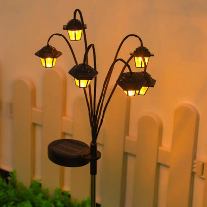 Соларни LED градински фенери със 6 светлини