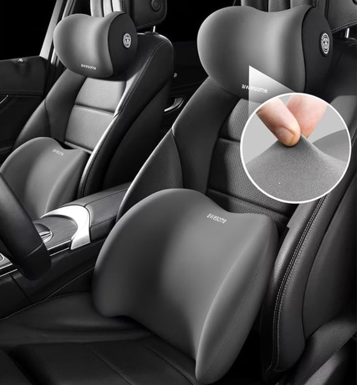 Комплект възглавница за врат + лумбална опора от мемори пяна