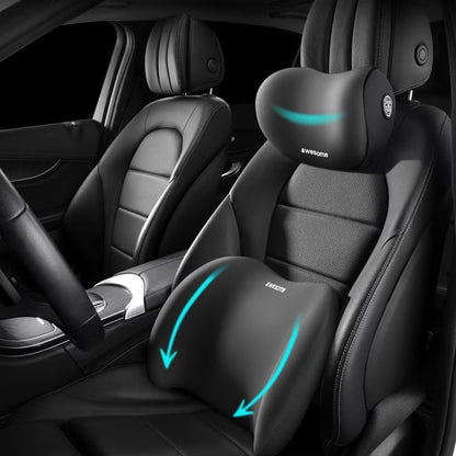 Комплект възглавница за врат + лумбална опора от мемори пяна