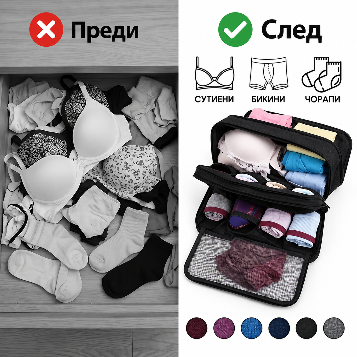 Органайзер за Бельо при Пътуване