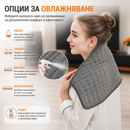Електрическа Нагряваща Подложка за Гръб, Врат и Тяло – 6 степени, 60x30 см