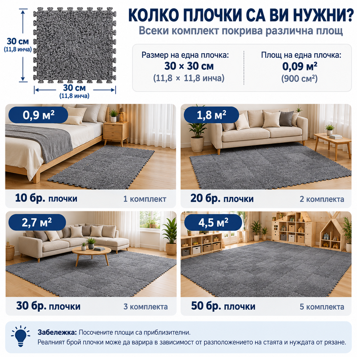 Модулна Мека Подова Настилка Тип Пъзел – Мокетени Плочи