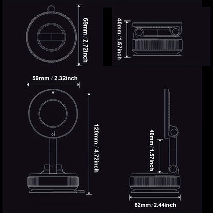 Магнитен държач за телефон с въртене на 360° + магнитна стойка
