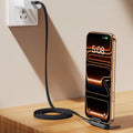 USB-C Кабел за Бързо Зареждане 240W с вградена 360° метална стойка