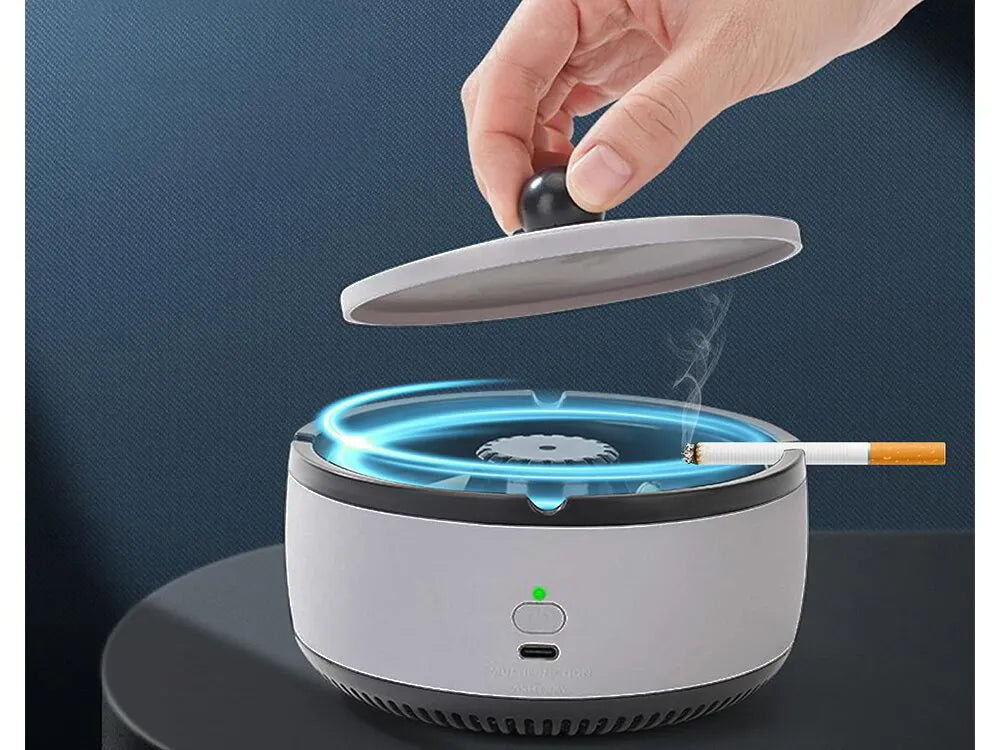 Интелигентен бездимен пепелник с USB зареждане с филтър и ароматизатор