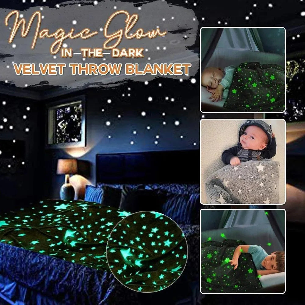 Магическо флуоресцентно пухено одеяло 150x120 см. Magic Blanket