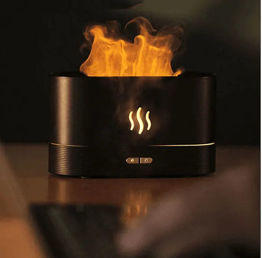 Oвлажнител за въздух с пламъчна светлина