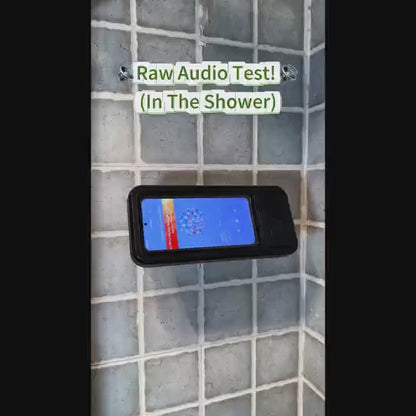 Водоустойчива Стойка за Телефон за Баня с Bluetooth, Високоговорител и 360° Регулиране